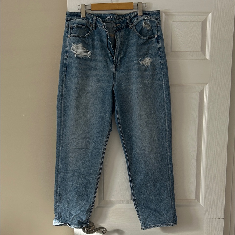 Distressed Mom Jeans